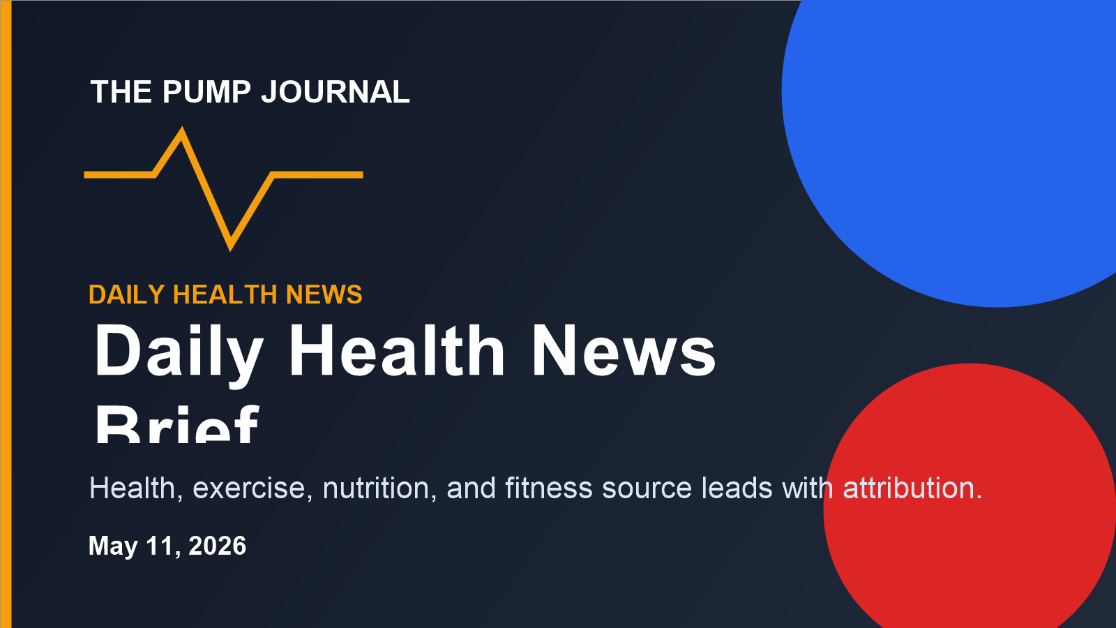 The Pump Journal daily health news brief branded graphic