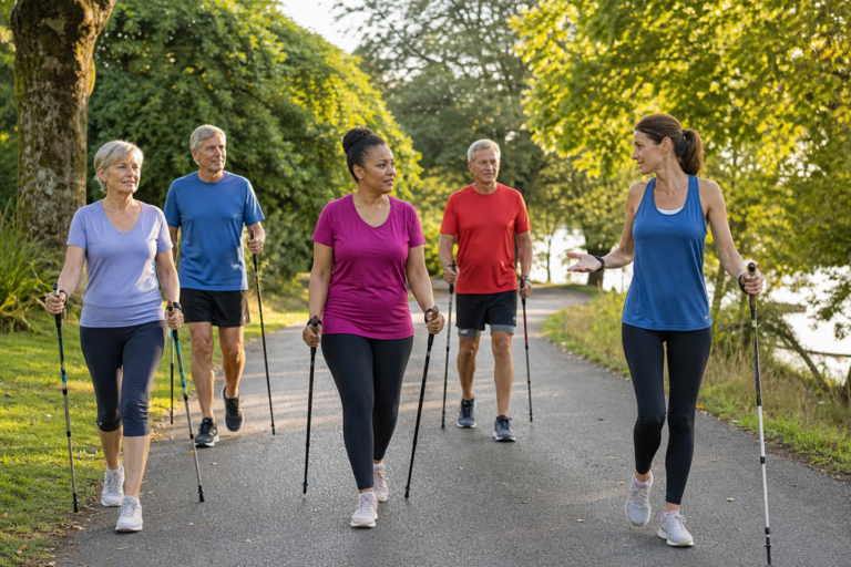 Nordic walking trial points to a fast mental-health signal from structured exercise